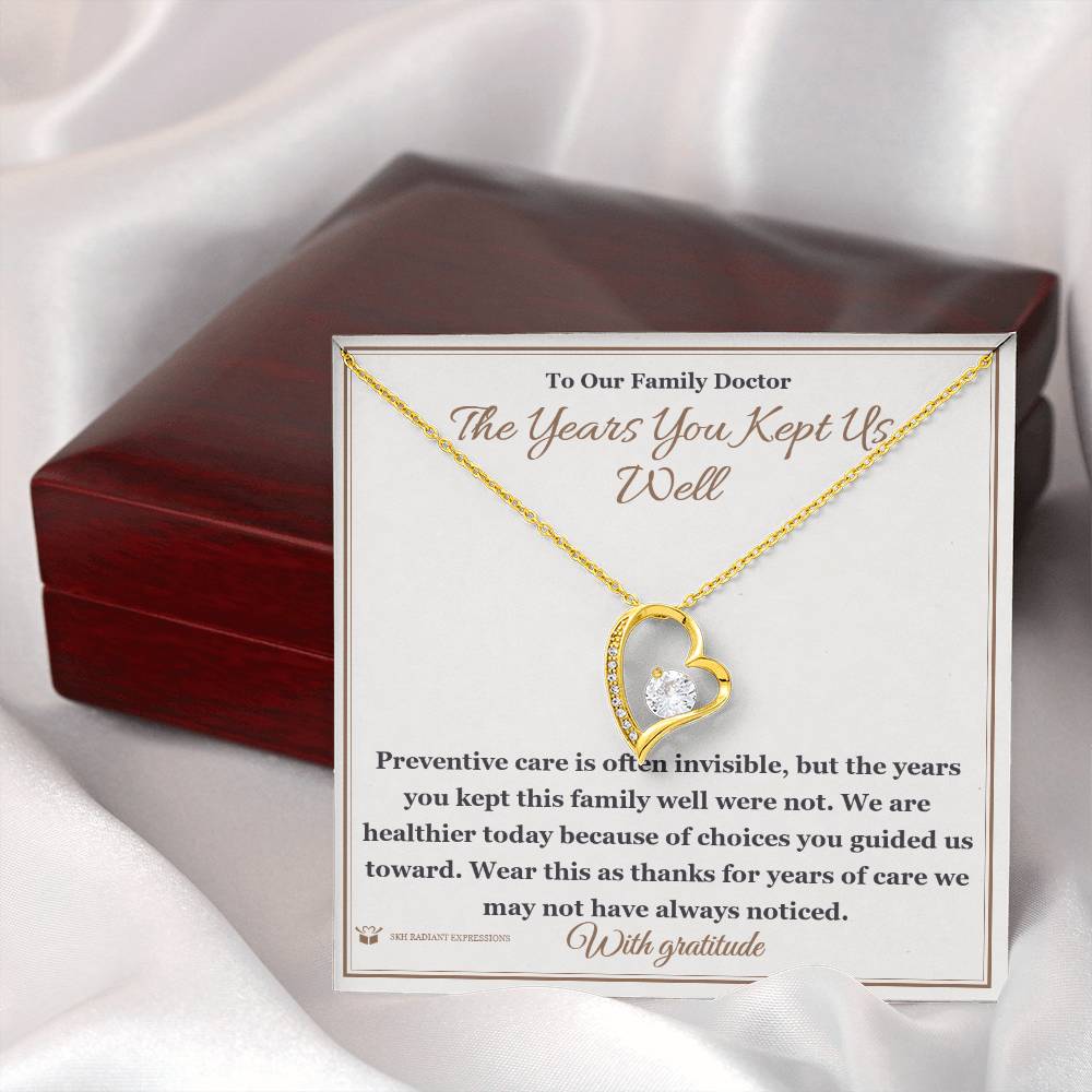 Custom name-personalized Forever Love Necklace gift for doctor