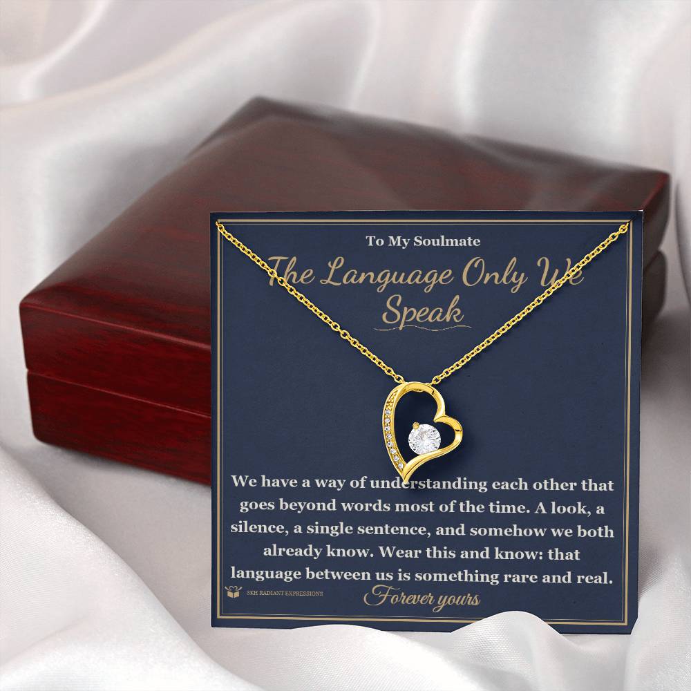 Forever Love Necklace engraved with your own words for soulmate