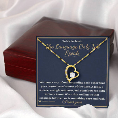 Forever Love Necklace engraved with your own words for soulmate