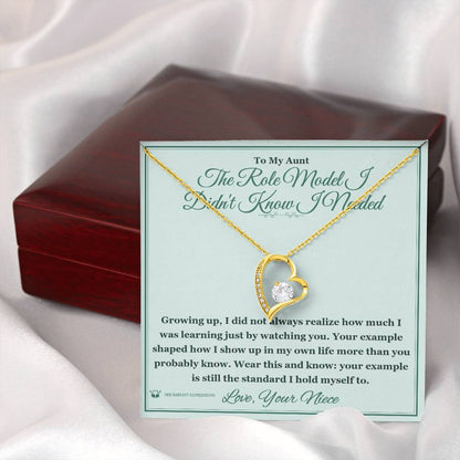 Custom name-personalized Forever Love Necklace gift for aunt