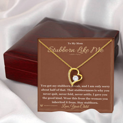 Forever Love Necklace engraved with your own words for mom