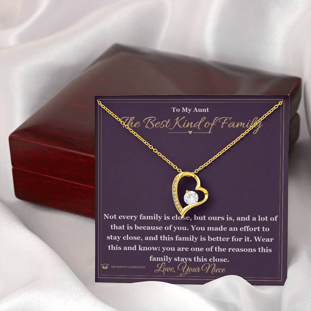 Custom name-personalized Forever Love Necklace gift for aunt