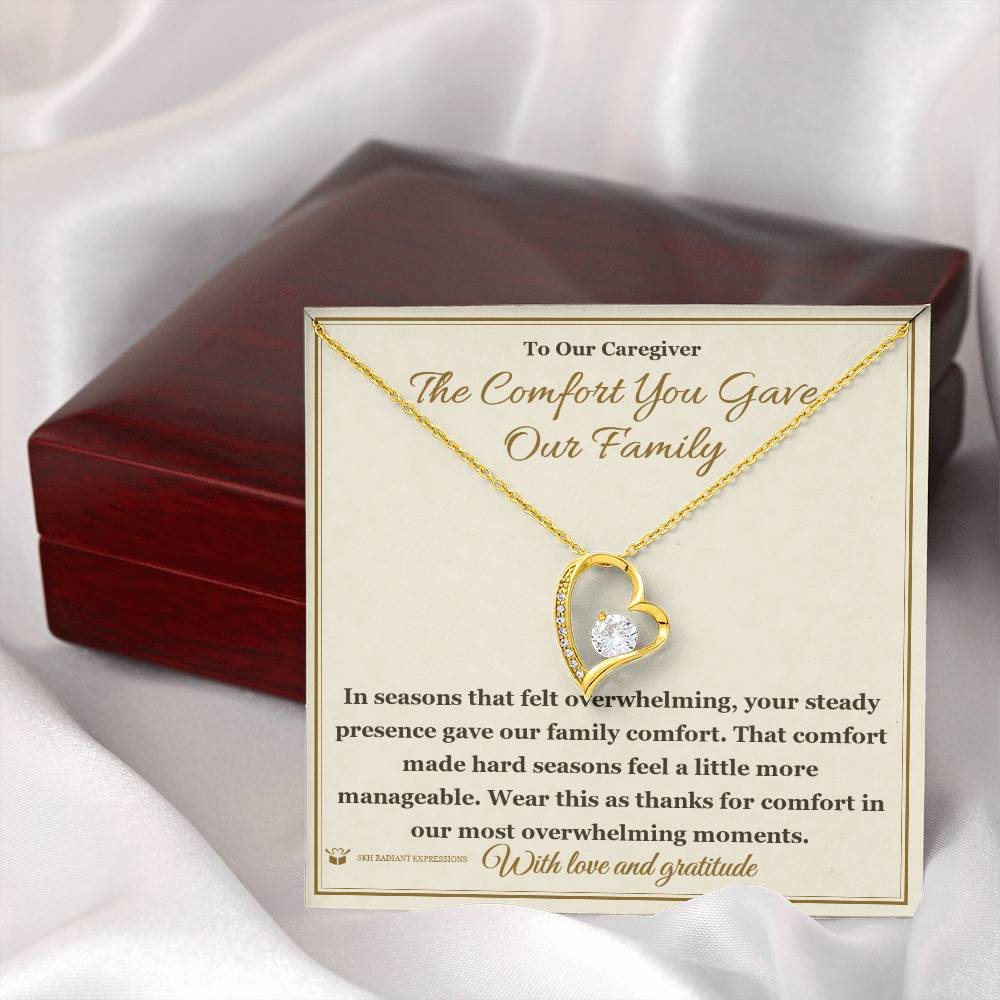 Custom name-personalized Forever Love Necklace gift for caregiver