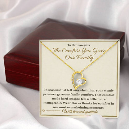 Custom name-personalized Forever Love Necklace gift for caregiver