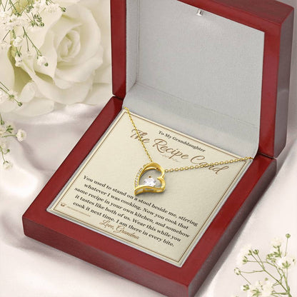Forever Love Necklace engraved with your own words for aunt
