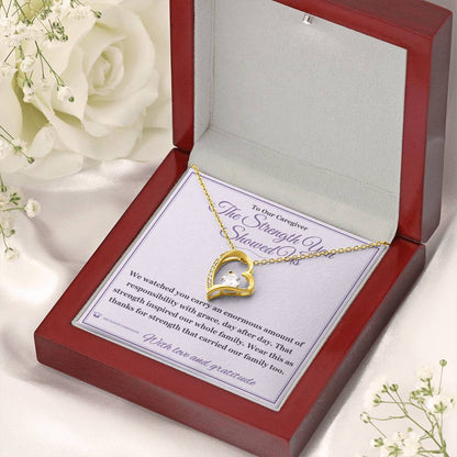 Custom name-personalized Forever Love Necklace gift for caregiver