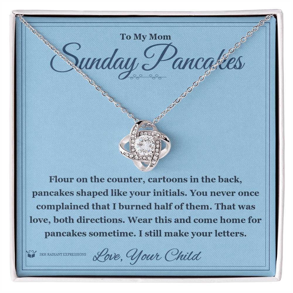 Personalized message card and necklace gift for a mom